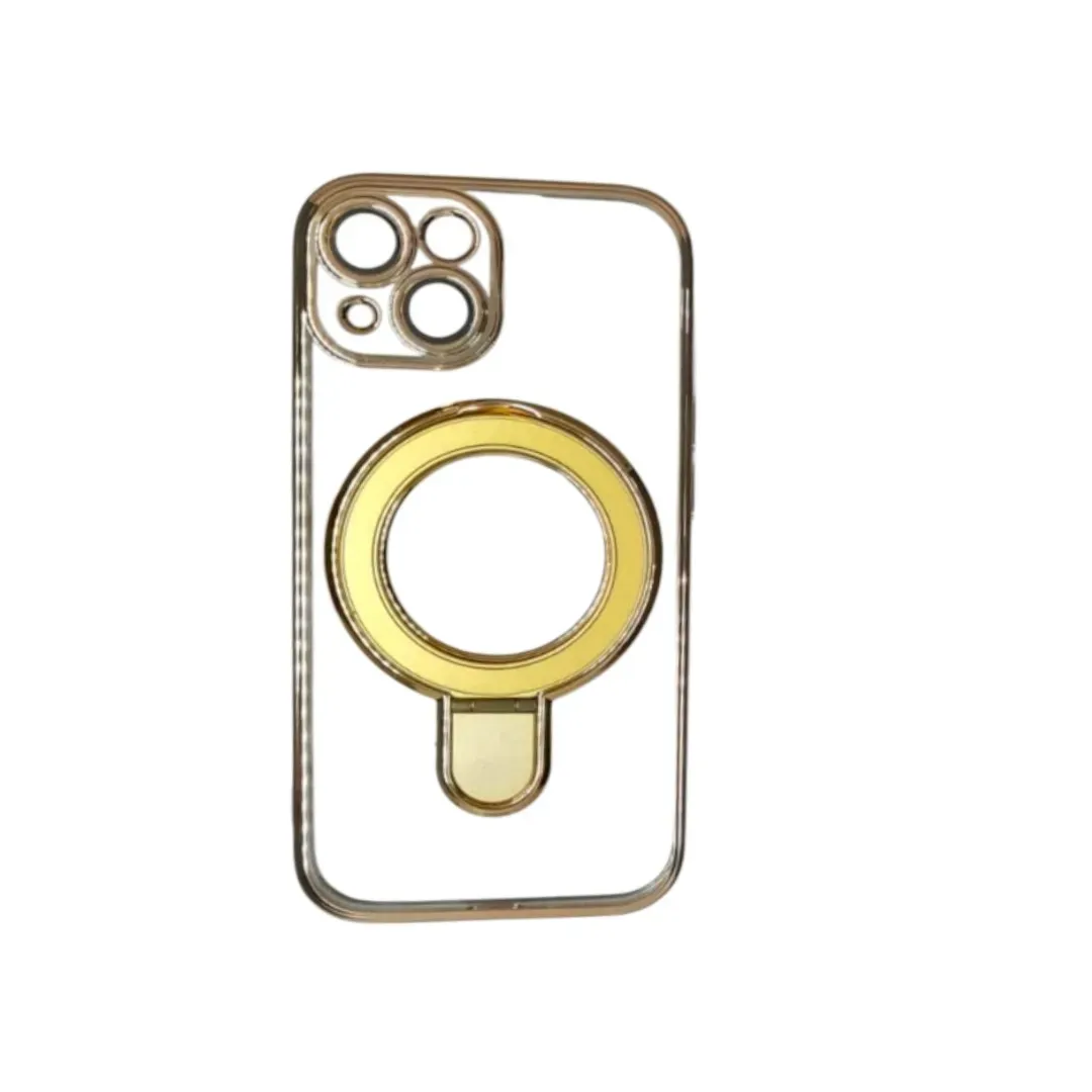 Forro Magsafe Lujo Iphone 15 Dorado